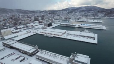 Otaru, Japonya - 18 Aralık 2022: Otaru Kış Sezonu