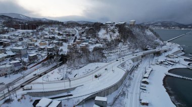 Otaru, Japonya - 18 Aralık 2022: Otaru Kış Sezonu