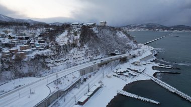 Otaru, Japonya - 18 Aralık 2022: Otaru Kış Sezonu