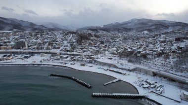 Otaru, Japonya - 18 Aralık 2022: Otaru Kış Sezonu