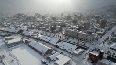 Otaru, Japonya - 18 Aralık 2022: Otaru Kış Sezonu