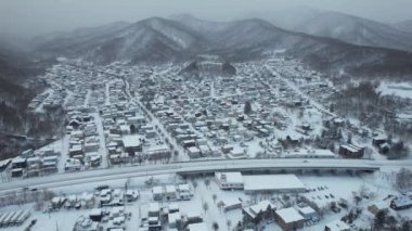 Otaru, Japonya - 18 Aralık 2022: Otaru Kış Sezonu