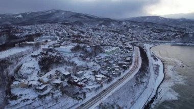 Otaru, Japonya - 18 Aralık 2022: Otaru Kış Sezonu