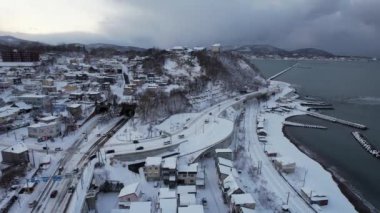 Otaru, Japonya - 18 Aralık 2022: Otaru Kış Sezonu