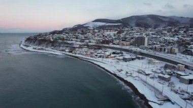 Otaru, Japonya - 18 Aralık 2022: Otaru Kış Sezonu