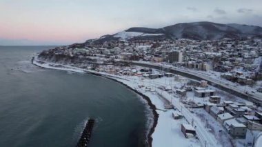 Otaru, Japonya - 18 Aralık 2022: Otaru Kış Sezonu