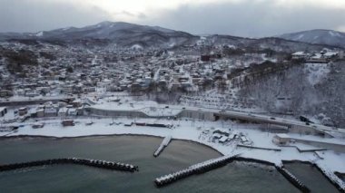Otaru, Japonya - 18 Aralık 2022: Otaru Kış Sezonu
