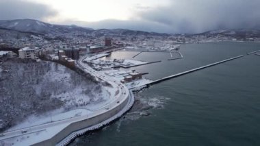 Otaru, Japonya - 18 Aralık 2022: Otaru Kış Sezonu