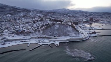 Otaru, Japonya - 18 Aralık 2022: Otaru Kış Sezonu