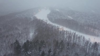 Furano, Japonya - 19 Aralık 2022: Furano ve Biei Kış Sezonu