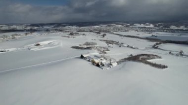 Furano, Japonya - 19 Aralık 2022: Furano ve Biei Kış Sezonu