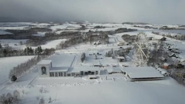 Furano, Japonya - 19 Aralık 2022: Furano ve Biei Kış Sezonu