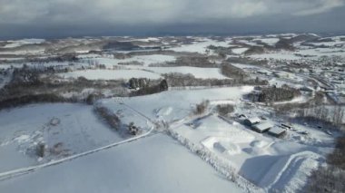 Furano, Japonya - 19 Aralık 2022: Furano ve Biei Kış Sezonu