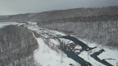 Furano, Japonya - 19 Aralık 2022: Furano ve Biei Kış Sezonu