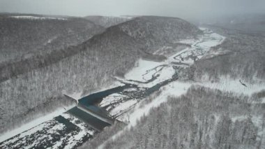 Furano, Japonya - 19 Aralık 2022: Furano ve Biei Kış Sezonu