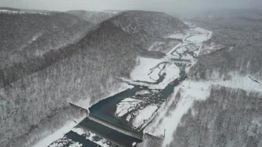 Furano, Japonya - 19 Aralık 2022: Furano ve Biei Kış Sezonu