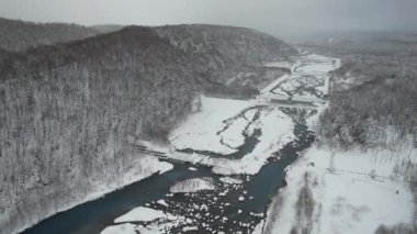 Furano, Japonya - 19 Aralık 2022: Furano ve Biei Kış Sezonu