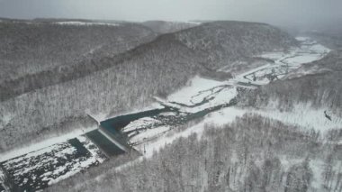 Furano, Japonya - 19 Aralık 2022: Furano ve Biei Kış Sezonu
