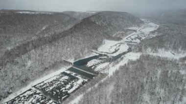 Furano, Japonya - 19 Aralık 2022: Furano ve Biei Kış Sezonu