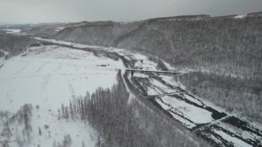 Furano, Japonya - 19 Aralık 2022: Furano ve Biei Kış Sezonu