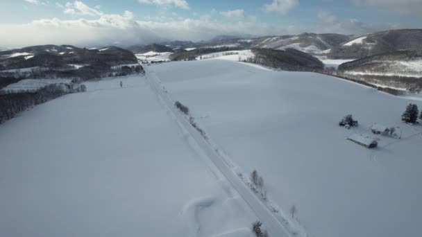 Furano Japan Dezember 2022 Furano Und Biei Während Der Wintersaison — Stockvideo