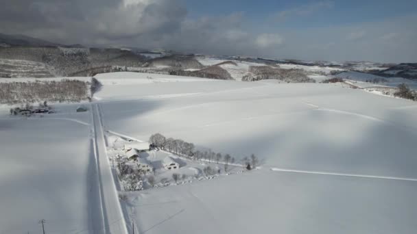 Furano Japonya Aralık 2022 Furano Biei Kış Sezonu — Stok video