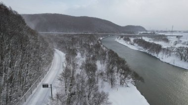 Furano, Japonya - 19 Aralık 2022: Furano ve Biei Kış Sezonu