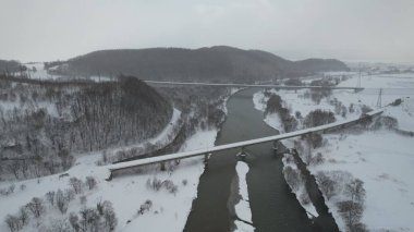 Furano, Japonya - 19 Aralık 2022: Furano ve Biei Kış Sezonu