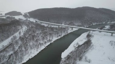 Furano, Japonya - 19 Aralık 2022: Furano ve Biei Kış Sezonu