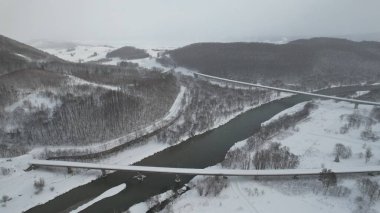 Furano, Japonya - 19 Aralık 2022: Furano ve Biei Kış Sezonu