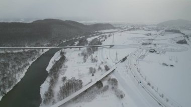 Furano, Japonya - 19 Aralık 2022: Furano ve Biei Kış Sezonu