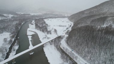 Furano, Japonya - 19 Aralık 2022: Furano ve Biei Kış Sezonu