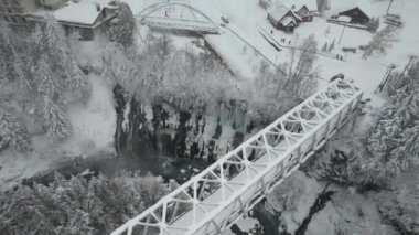 Furano, Japonya - 19 Aralık 2022: Furano ve Biei Kış Sezonu