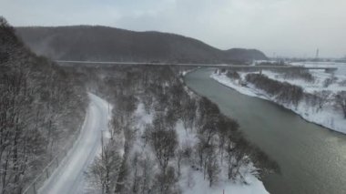 Furano, Japonya - 19 Aralık 2022: Furano ve Biei Kış Sezonu