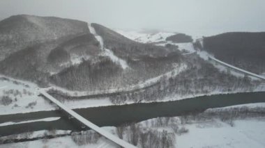 Furano, Japonya - 19 Aralık 2022: Furano ve Biei Kış Sezonu