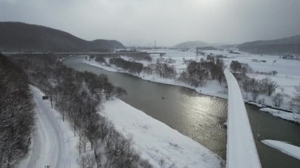 Furano Japonia Grudnia 2022 Furano Biei Sezonie Zimowym — Wideo stockowe
