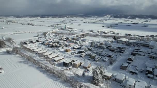 Furano Ιαπωνία Δεκεμβρίου 2022 Furano Και Biei Κατά Διάρκεια Της — Αρχείο Βίντεο