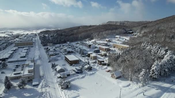 Furano Japan December 2022 Furano Biei Tijdens Het Winterseizoen — Stockvideo