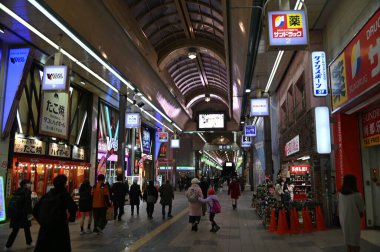 Otaru, Japonya - 18 Aralık 2022: Otaru Kış Sezonu