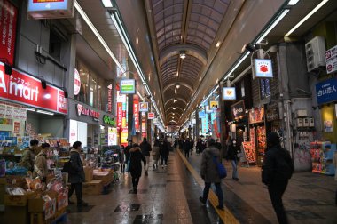 Otaru, Japonya - 18 Aralık 2022: Otaru Kış Sezonu