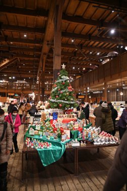 Otaru, Japonya - 18 Aralık 2022: Otaru Kış Sezonu