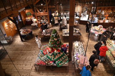 Furano, Japonya - 19 Aralık 2022: Furano ve Biei Kış Sezonu