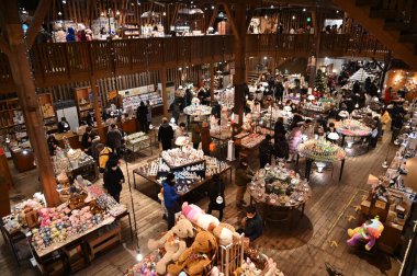 Furano, Japonya - 19 Aralık 2022: Furano ve Biei Kış Sezonu