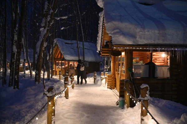Furano, Japonya - 19 Aralık 2022: Furano ve Biei Kış Sezonu
