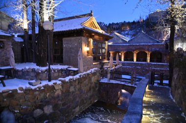 Pekin, Çin - 19 Aralık 2023: Kışın Pekin Sahnesi