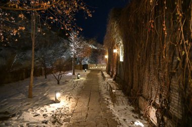 Pekin, Çin - 19 Aralık 2023: Kışın Pekin Sahnesi