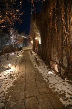 Pekin, Çin - 19 Aralık 2023: Kışın Pekin Sahnesi