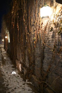 Pekin, Çin - 19 Aralık 2023: Kışın Pekin Sahnesi