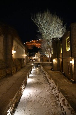 Pekin, Çin - 19 Aralık 2023: Kışın Pekin Sahnesi