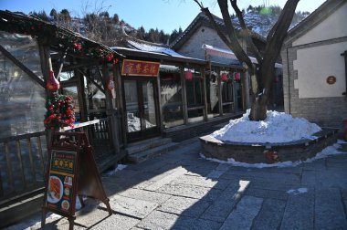 Pekin, Çin - 19 Aralık 2023: Kışın Pekin Sahnesi